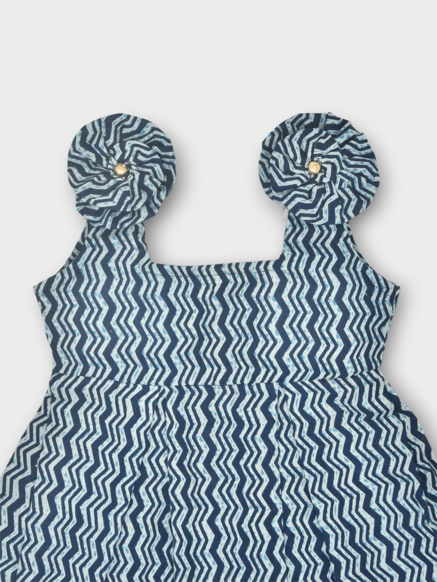 Indigo Pure Cotton Printed Baby Dress Combo - Set of 2 – Kids Frocks & Dresses by Stotra available on Brown Living™. Large . SKU: STRCOTPRIFROCOM04 - L. Img 25.