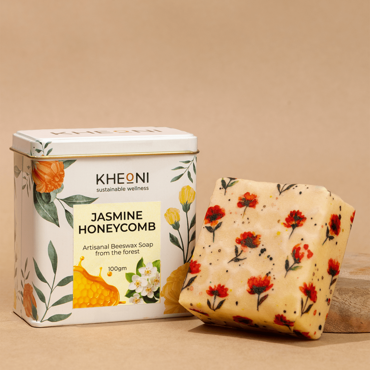 Jasmine Honeycomb Beeswax Soap – Body Soap on Brown Living™. SKU: FFSOBJ100G. Img 1.