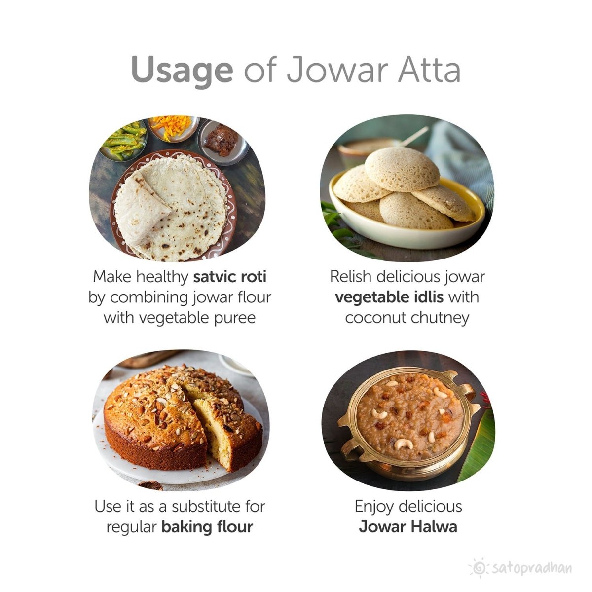 Jowar Flour 800g - Organic, Gluten-Free, Sorghum Flour