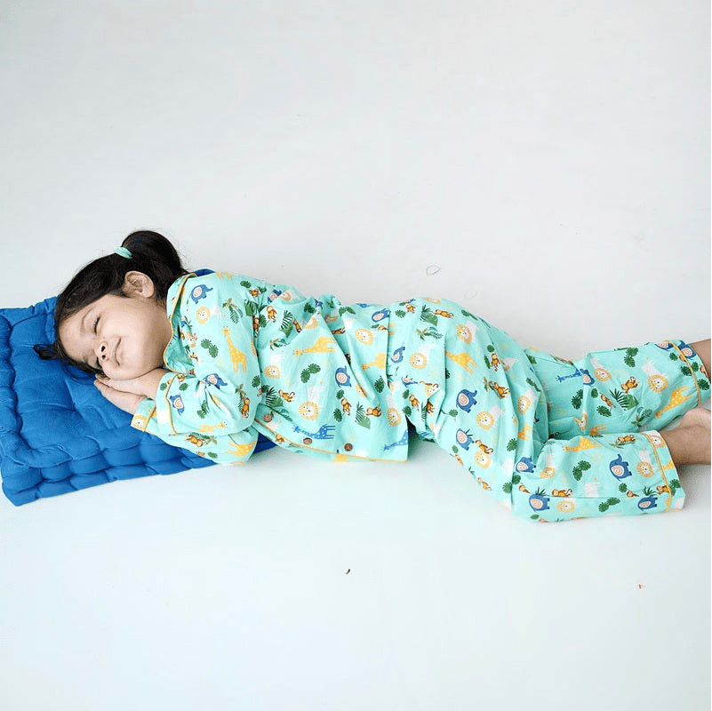 100% Cotton Jungle Jammies Kids Collar Night Suit Set – Kids Nightwear on Brown Living™. SKU: JJS23K1. Img 3.