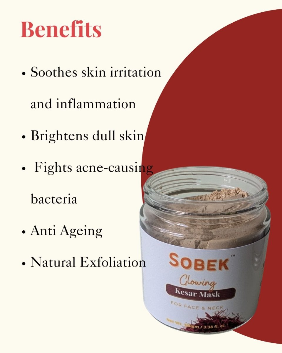 Kesar Glowing Face Mask - Pack 100 g – Face Pack on Brown Living™. SKU: SOB - FM - 1. Img 3.
