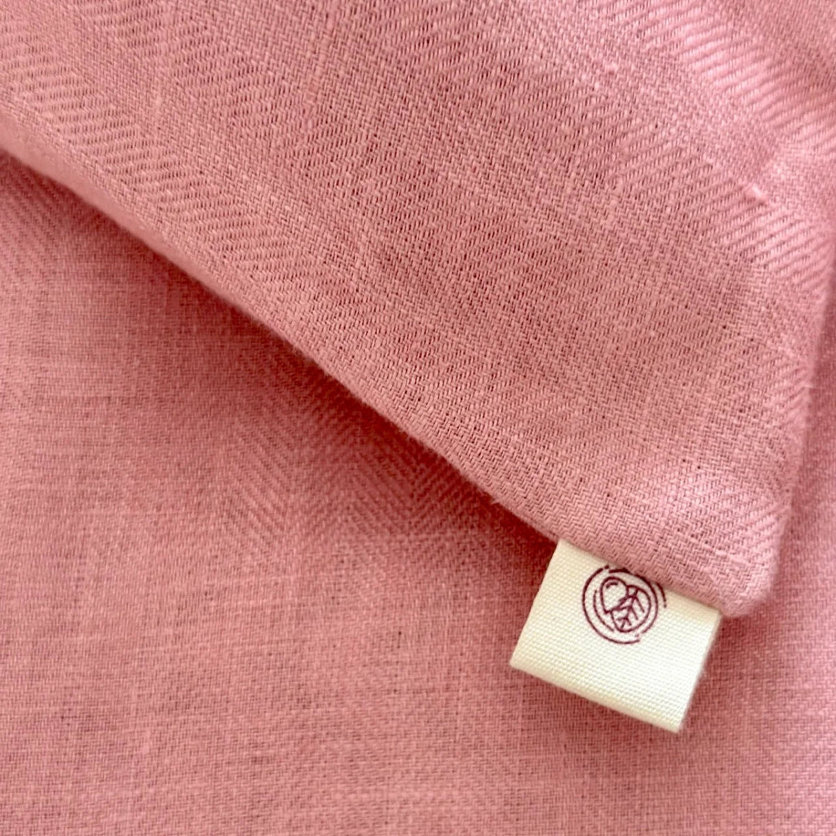King Size Pastel Pink Hemp Bedsheet Set - Bhinasaar | Verified Sustainable by Brown Living™