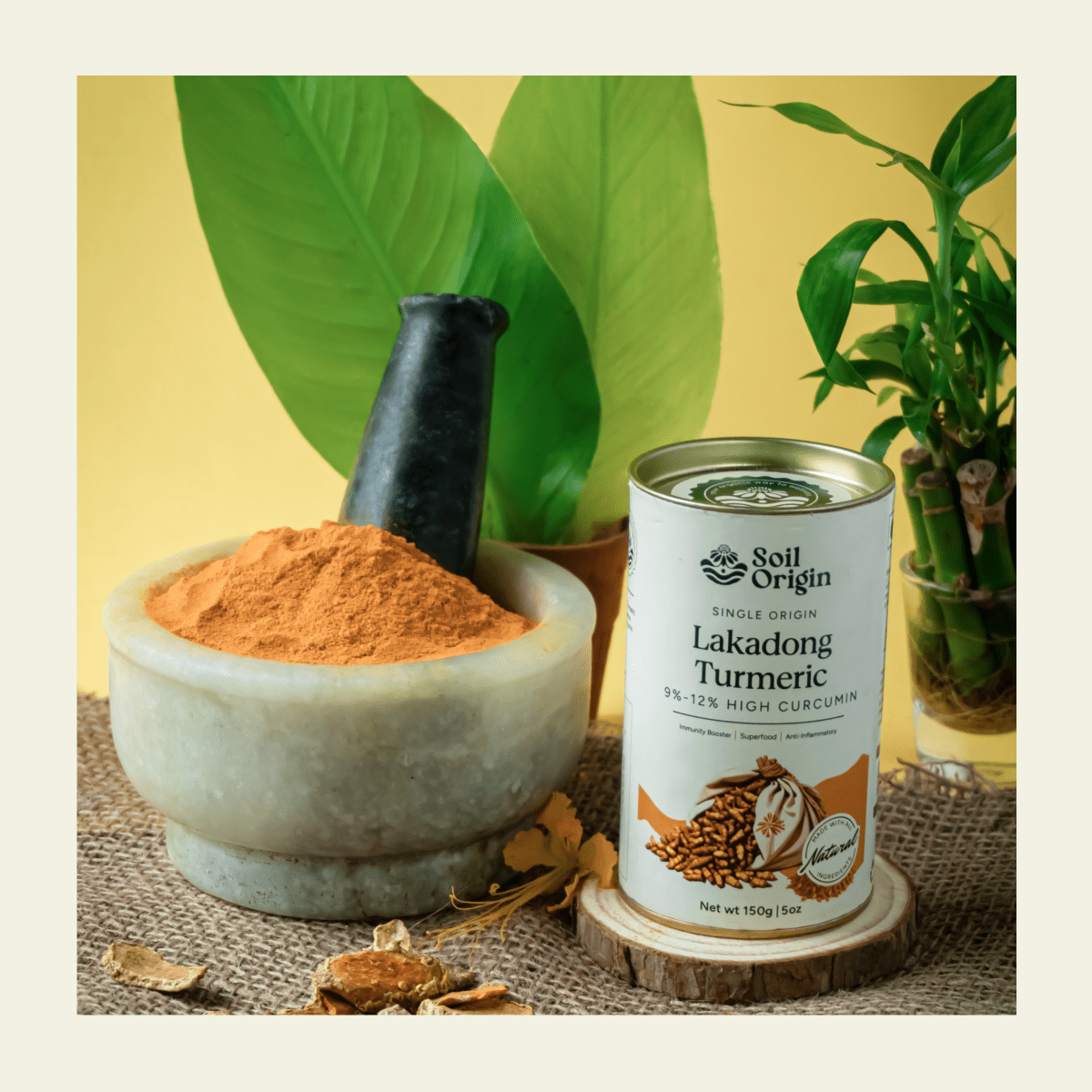 Lakadong Turmeric Powder | High Curcumin | 150g | Verified Sustainable by Brown Living™