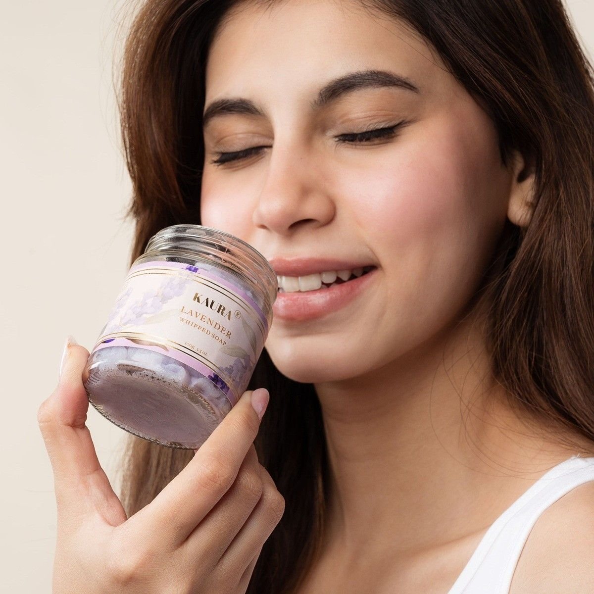 Lavender Exfoliating Soap Pack of 2 for Relaxed Skin – 120g – Body Scrub by Kaura available on Brown Living™. . SKU: BL - KI - 068. Img 7.