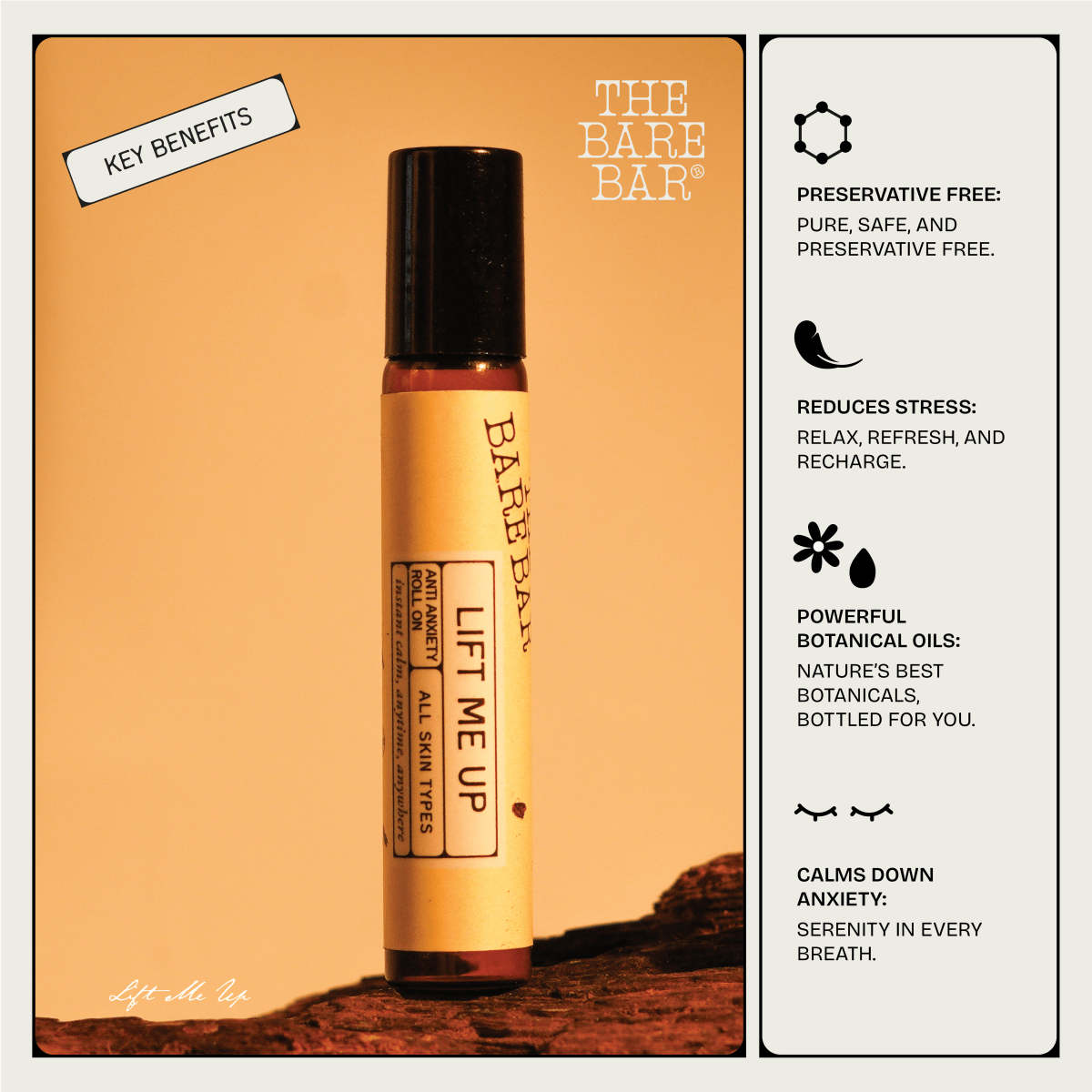 Lift Me Up Anti - Anxiety Roll - On for Stress Relief and Calmness | Verified Sustainable by Brown Living™