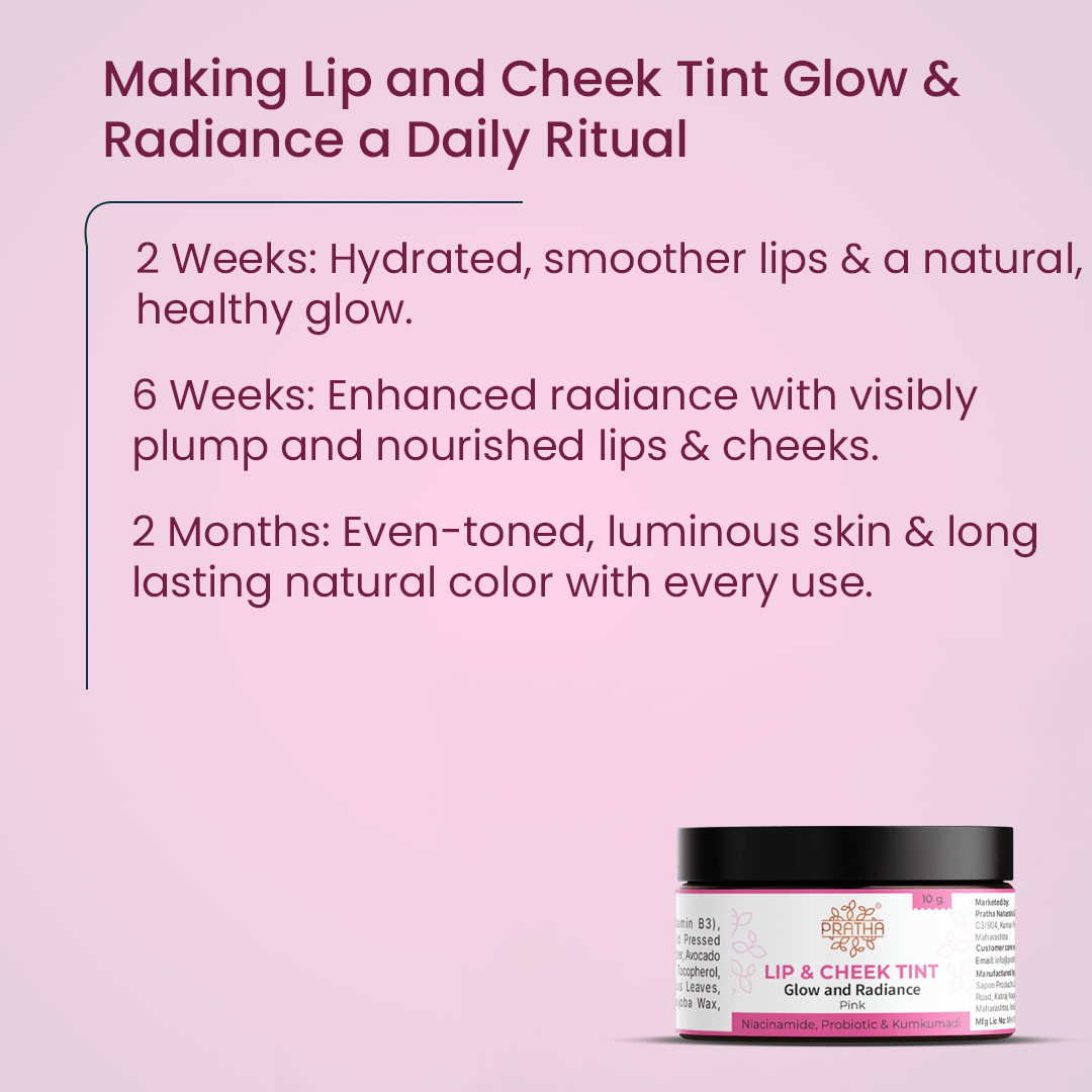 Lip & Cheek Tint | Glow & Radiance with Niacinamide & Probiotics (Pink) | Verified Sustainable by Brown Living™