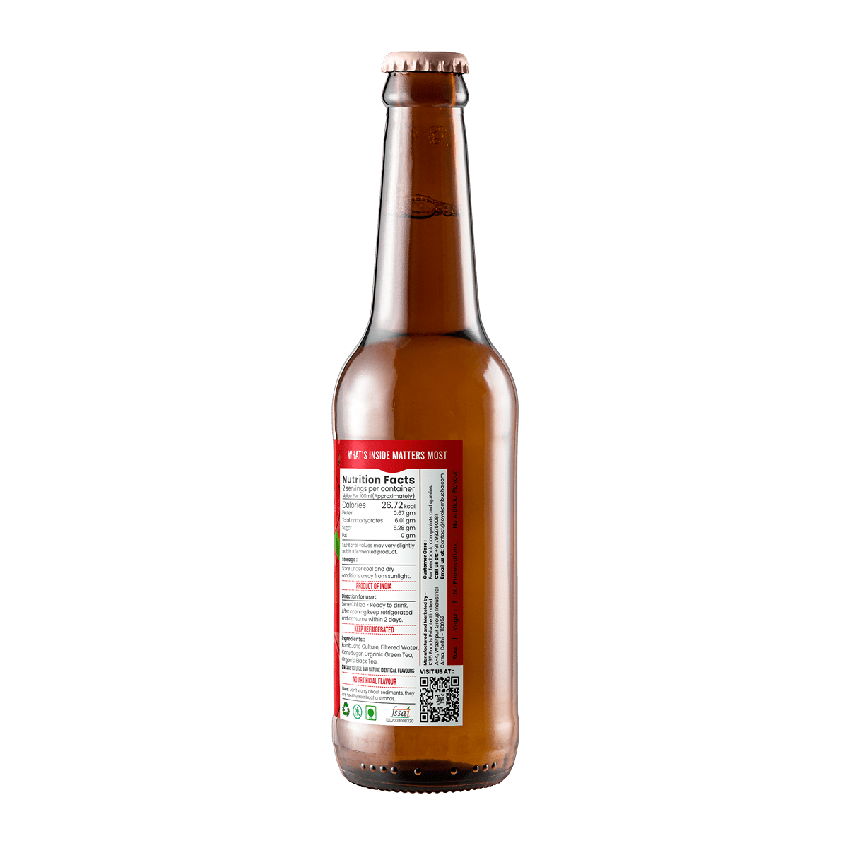 Low Sugar Cranberry Kombucha - 330ml | Verified Sustainable by Brown Living™