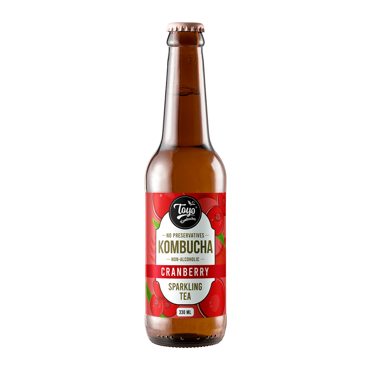 Low Sugar Cranberry Kombucha - 330ml | Verified Sustainable by Brown Living™
