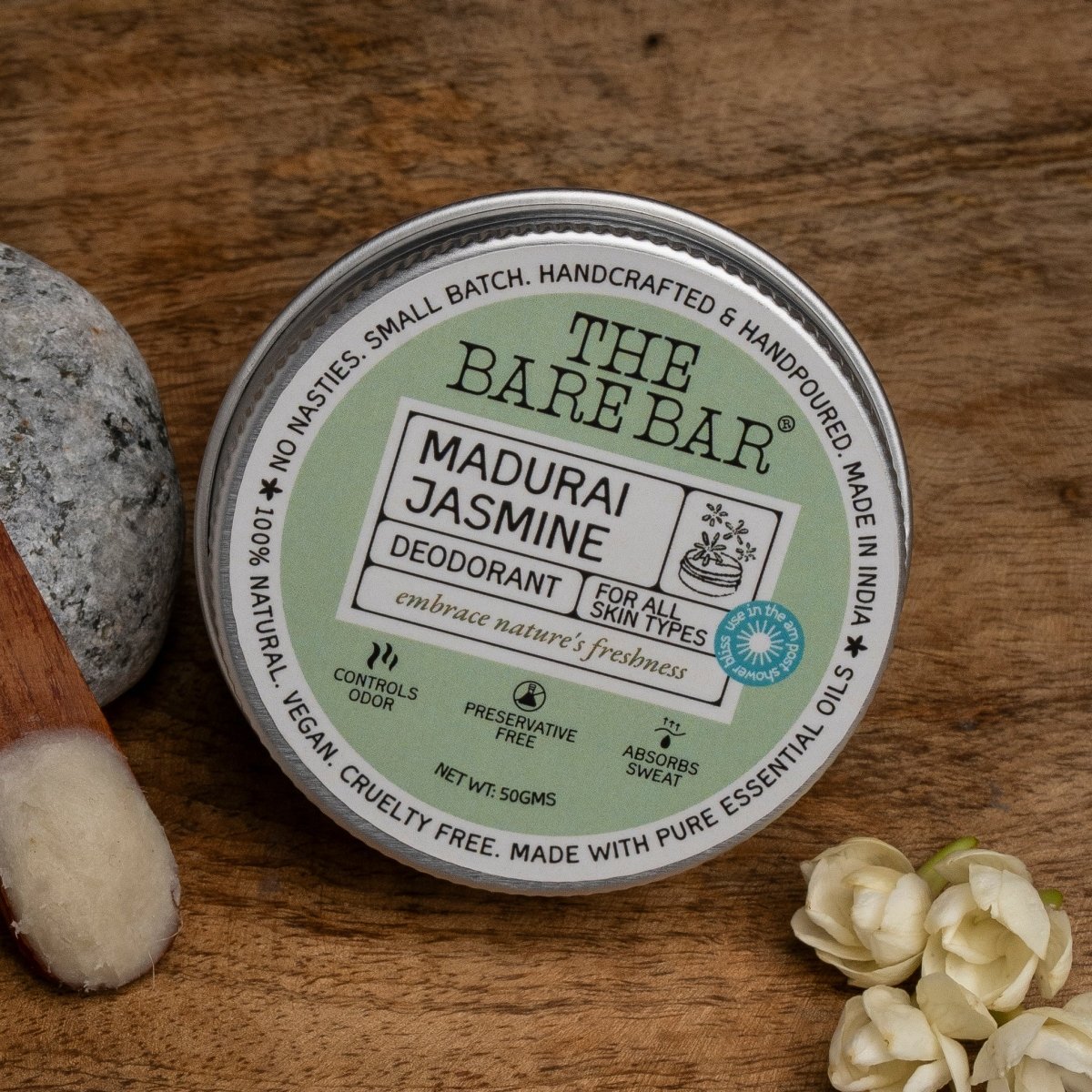 Madurai Jasmine Deodorant for a Floral Scented Day – Deodorant on Brown Living™. SKU: 8904448007626. Img 9.