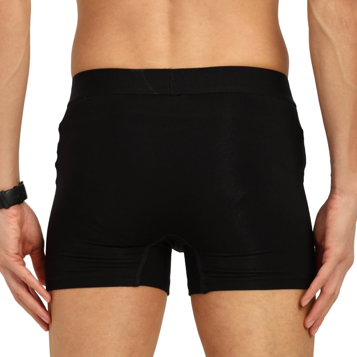 Men’s Bamboo Boxers - Ultra - Soft Comfort | Pack of 2 – Mens Underwear on Brown Living™. SKU: MENS - UNDERWEAR - TRUNK - BLK - CREM - S. Img 3.
