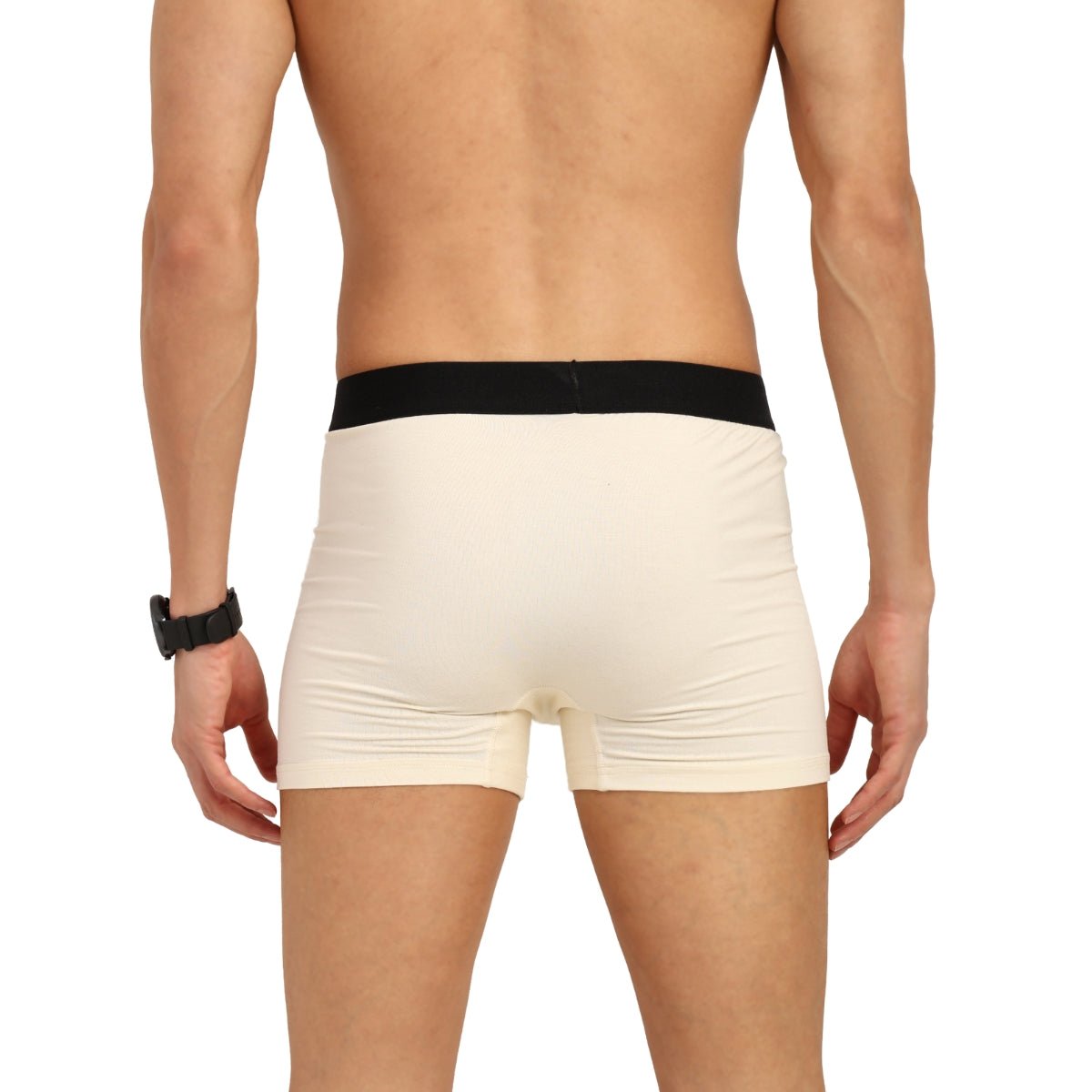 Men’s Bamboo Boxers - Ultra - Soft Comfort | Pack of 2 – Mens Underwear on Brown Living™. SKU: MENS - UNDERWEAR - TRUNK - BLK - CREM - S. Img 8.