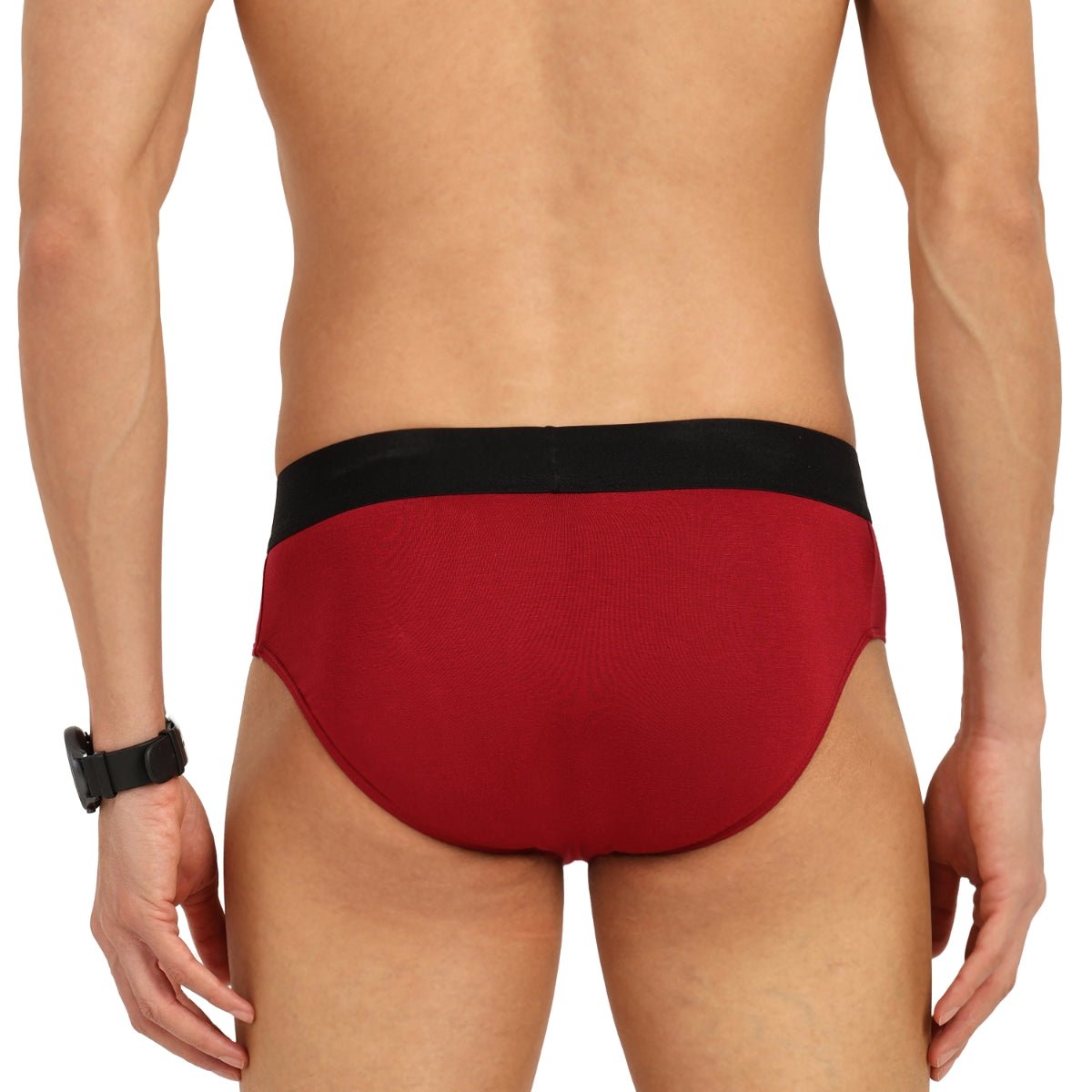 Men’s Bamboo Frenchie Fit Underwear (Pack of 2) - Navy Maroon – Mens Underwear on Brown Living™. SKU: MENS - FRENCHIE - NAVY - MARON - S - n. Img 2.