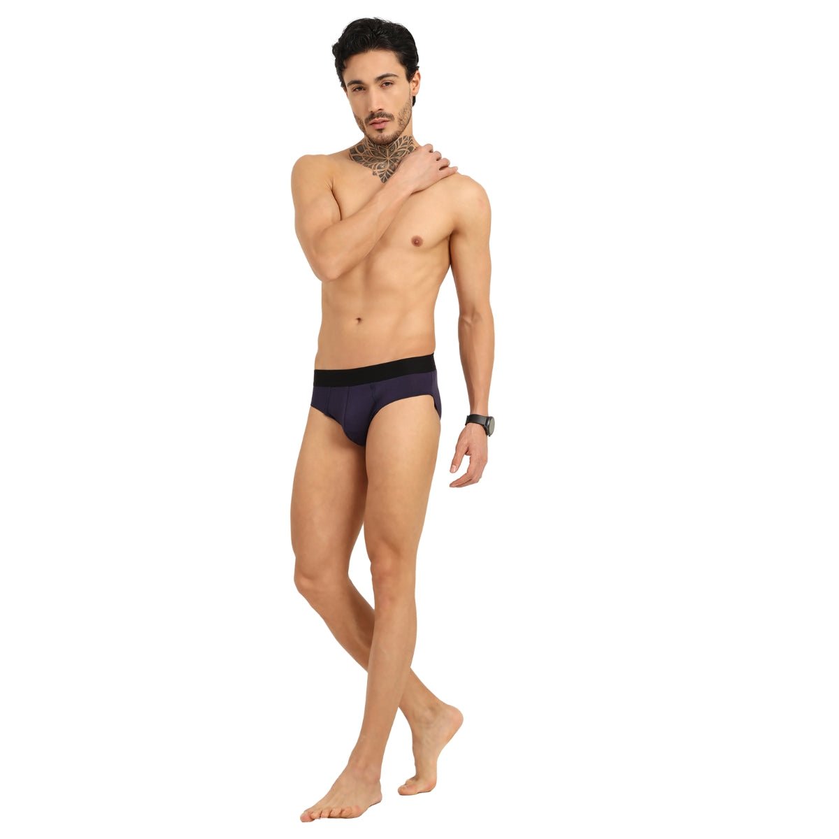 Men’s Bamboo Frenchie Fit Underwear (Pack of 2) - Navy Maroon – Mens Underwear on Brown Living™. SKU: MENS - FRENCHIE - NAVY - MARON - S - n. Img 8.