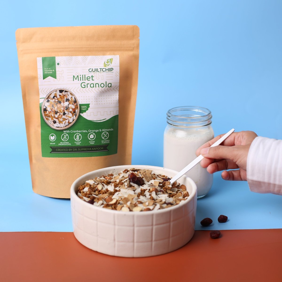 Millet Granola with Cranberries & Almonds - 380g | Verified Sustainable by Brown Living™