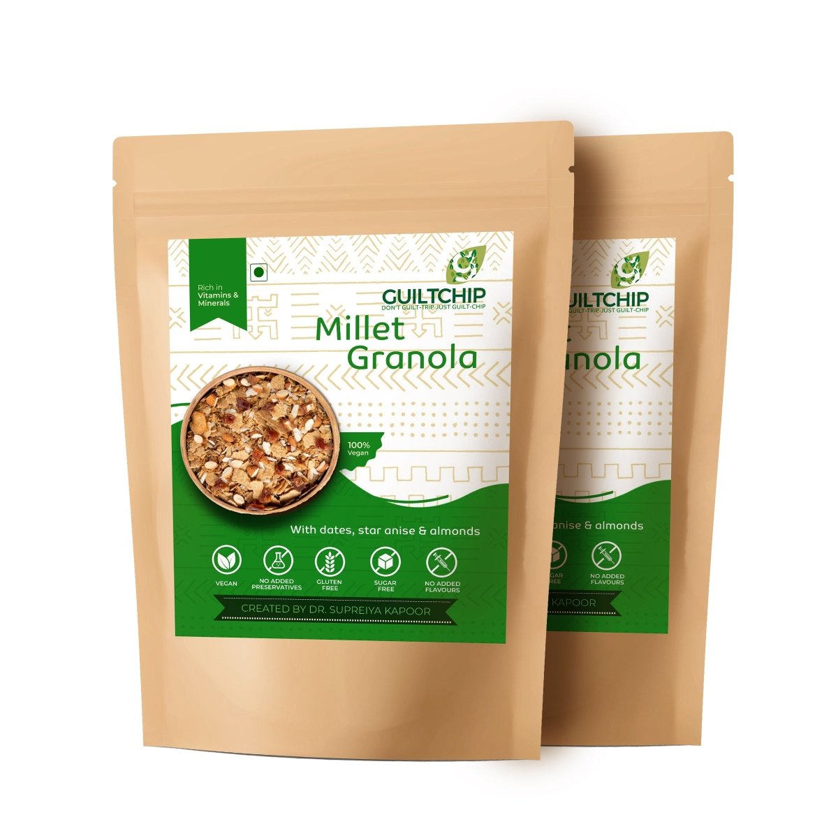 Millet Granola with Dates & Almonds - 380g | Verified Sustainable by Brown Living™