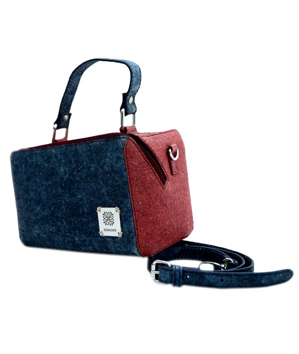 Mini Natural Duffle | Made with Coconut Leather – Womens Handbag on Brown Living™. SKU: ZK4_24BL11927. Img 8.