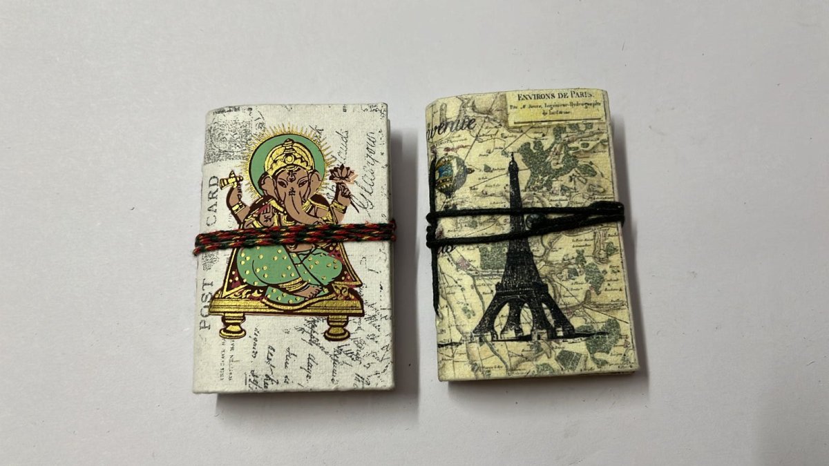 Mini Recycled Paper Journal Pack of 2 – Notebooks & Notepads on Brown Living™. SKU: OEP2533987. Img 7.