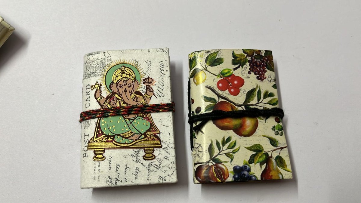 Mini Recycled Paper Journal Pack of 2 – Notebooks & Notepads on Brown Living™. SKU: OEP2533988. Img 5.