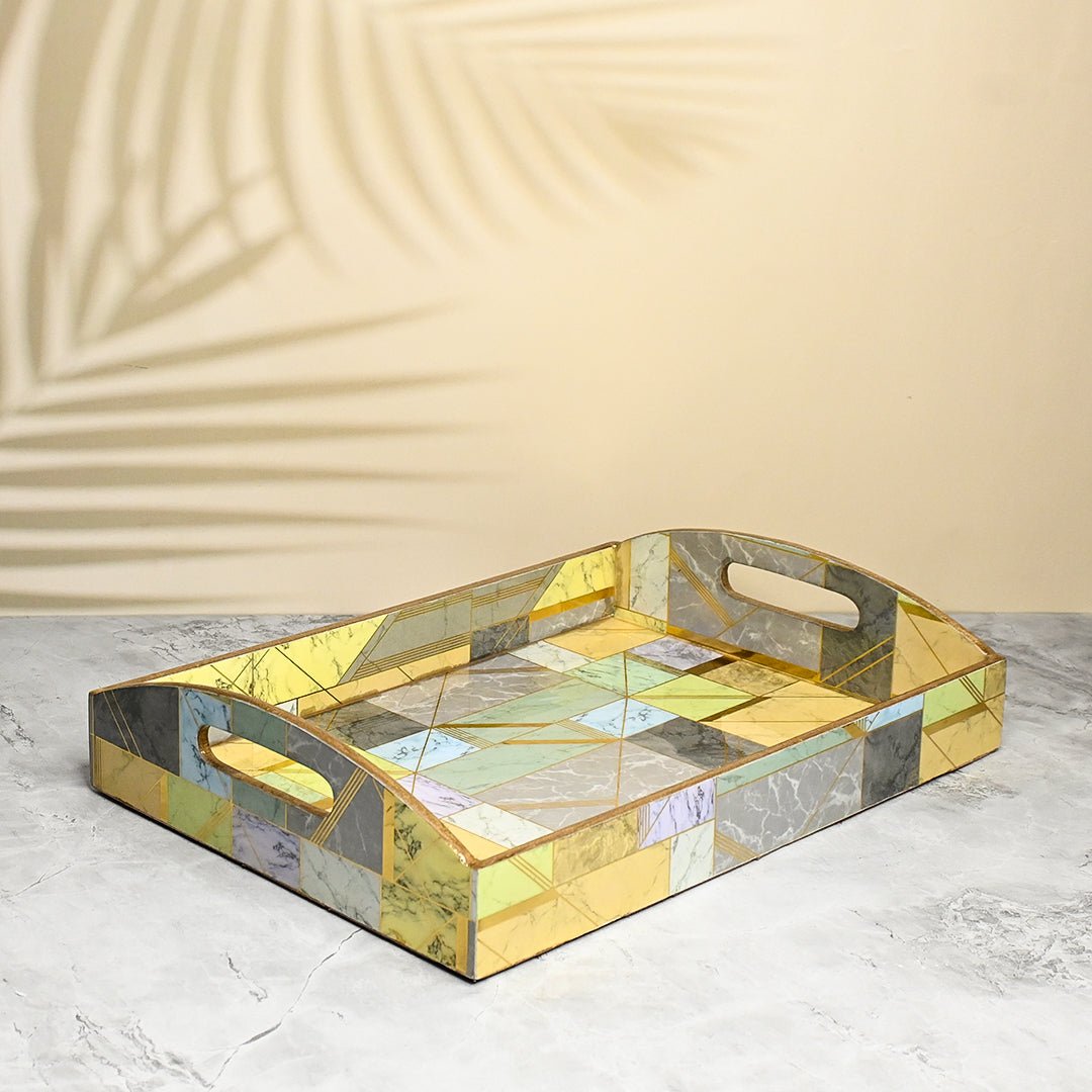 Modern Trays with Curved Handles - Pack of 3 – Home Decor on Brown Living™. SKU: MJ00161TY. Img 3.