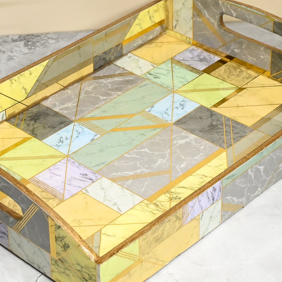 Modern Trays with Curved Handles - Pack of 3 – Home Decor on Brown Living™. SKU: MJ00161TY. Img 4.