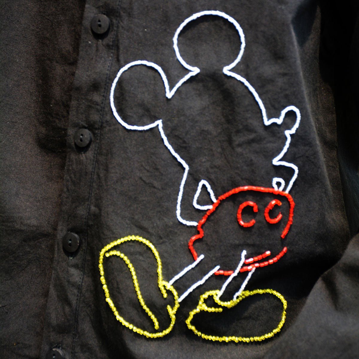Mouse Embellished Shirt - Black | Verified Sustainable by Brown Living™