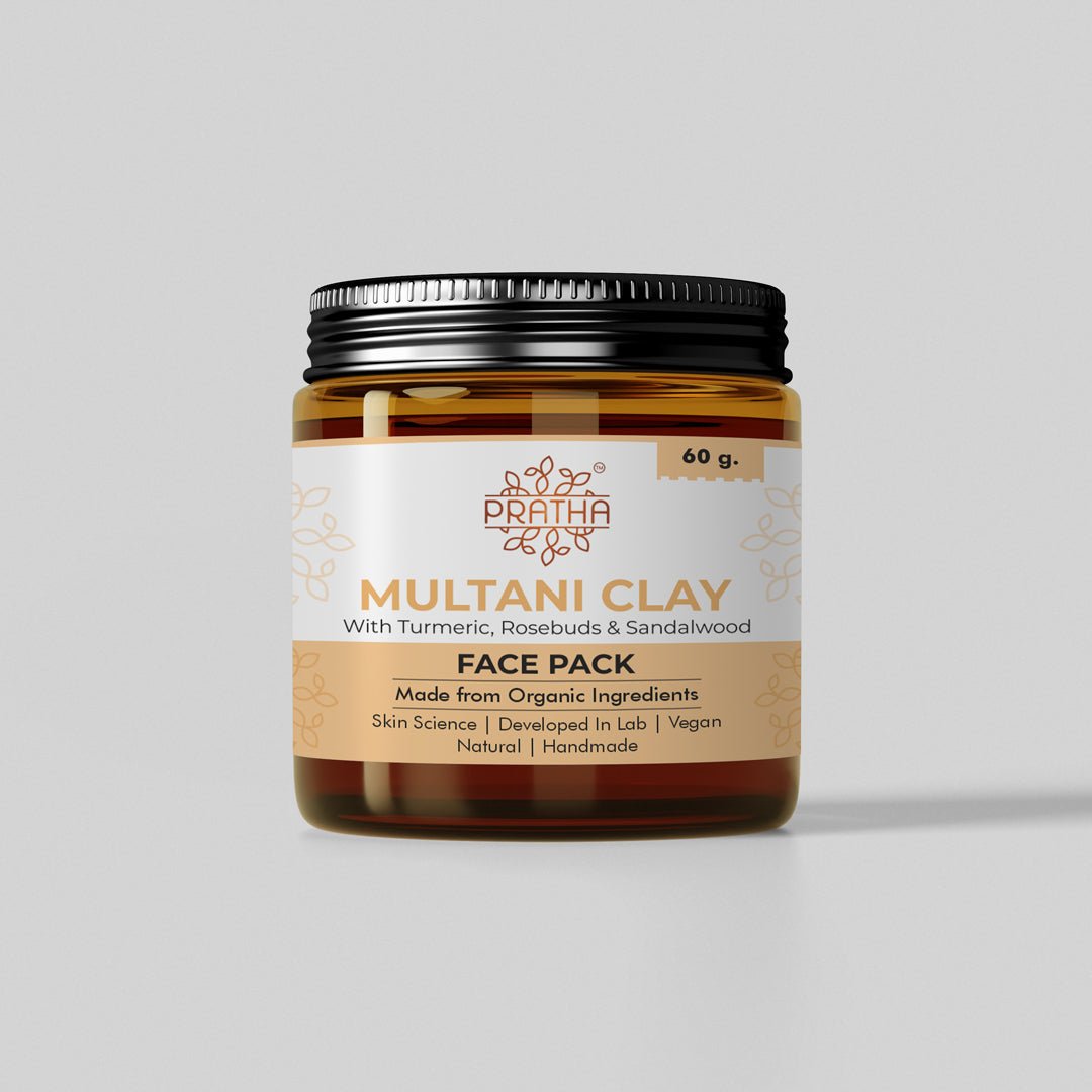 Multani Clay – with turmeric and rosebuds & Sandalwood – Face Pack on Brown Living™. SKU: phpnl 909210. Img 1.
