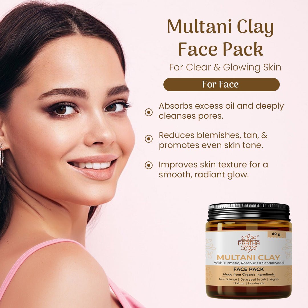 Multani Clay – with turmeric and rosebuds & Sandalwood – Face Pack on Brown Living™. SKU: phpnl 909210. Img 2.