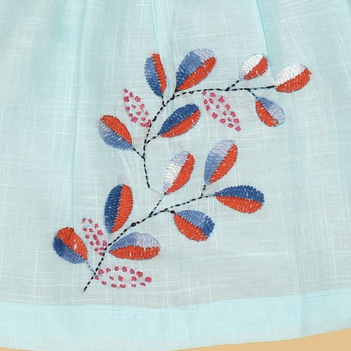 Multicolour Pure Cotton Hand Embroidered Baby Dress Combo - Set of 3 – Kids Frocks & Dresses by Stotra available on Brown Living™. Small . SKU: STRCOTMULTFROCOM02 - S. Img 15.