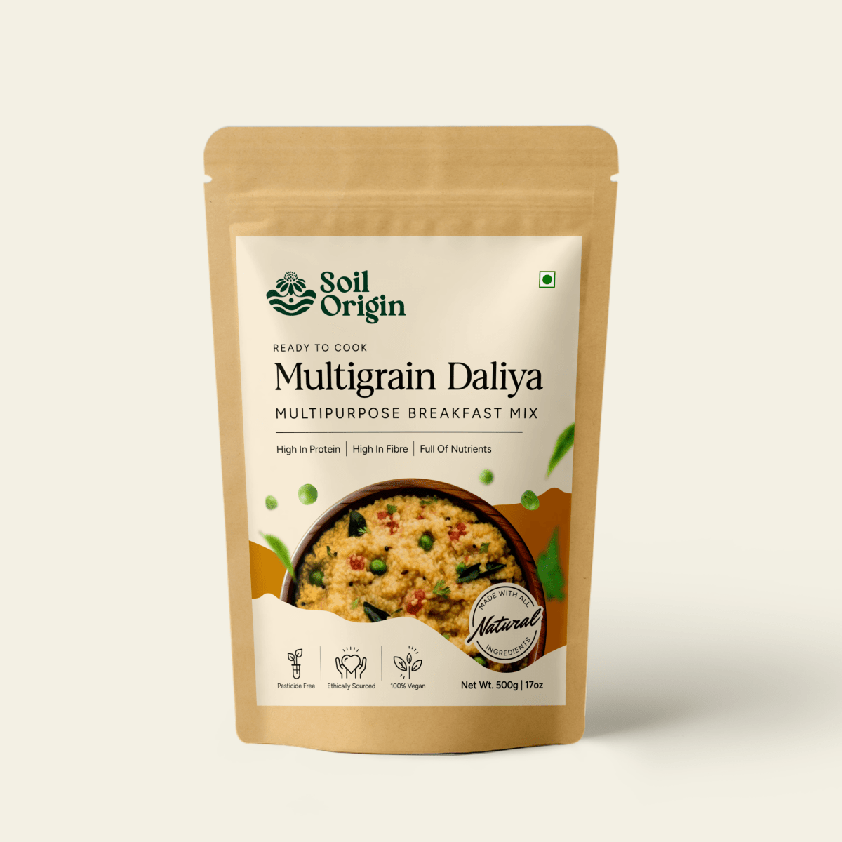 Multigrain Daliya | Nutrient - Rich | 500g | Verified Sustainable by Brown Living™