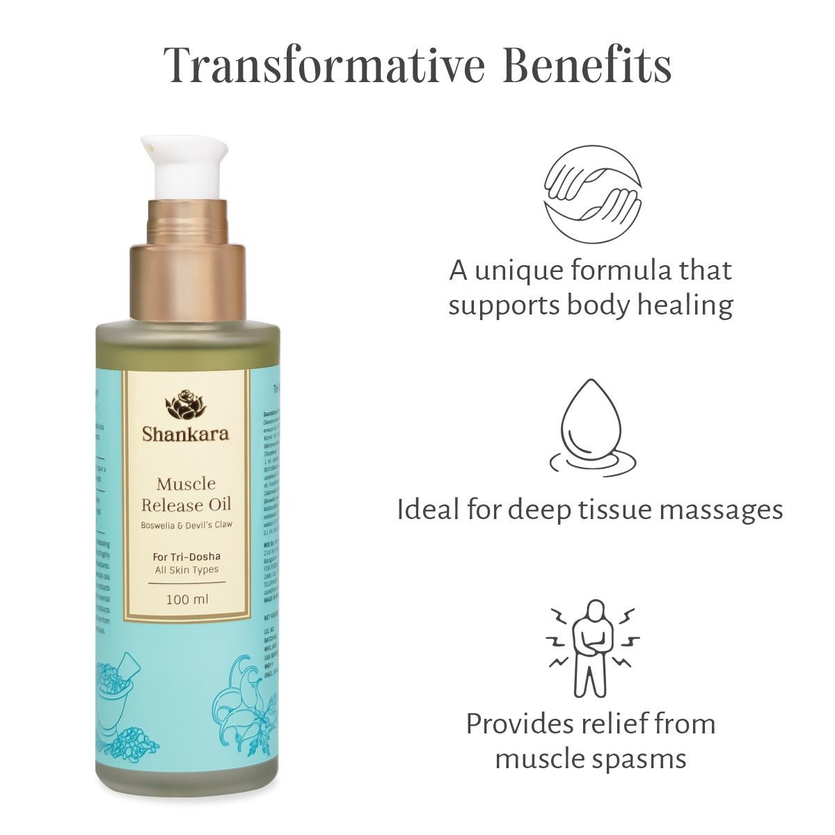 Muscle Release Oil 100ml - Pain Relief | Verified Sustainable by Brown Living™
