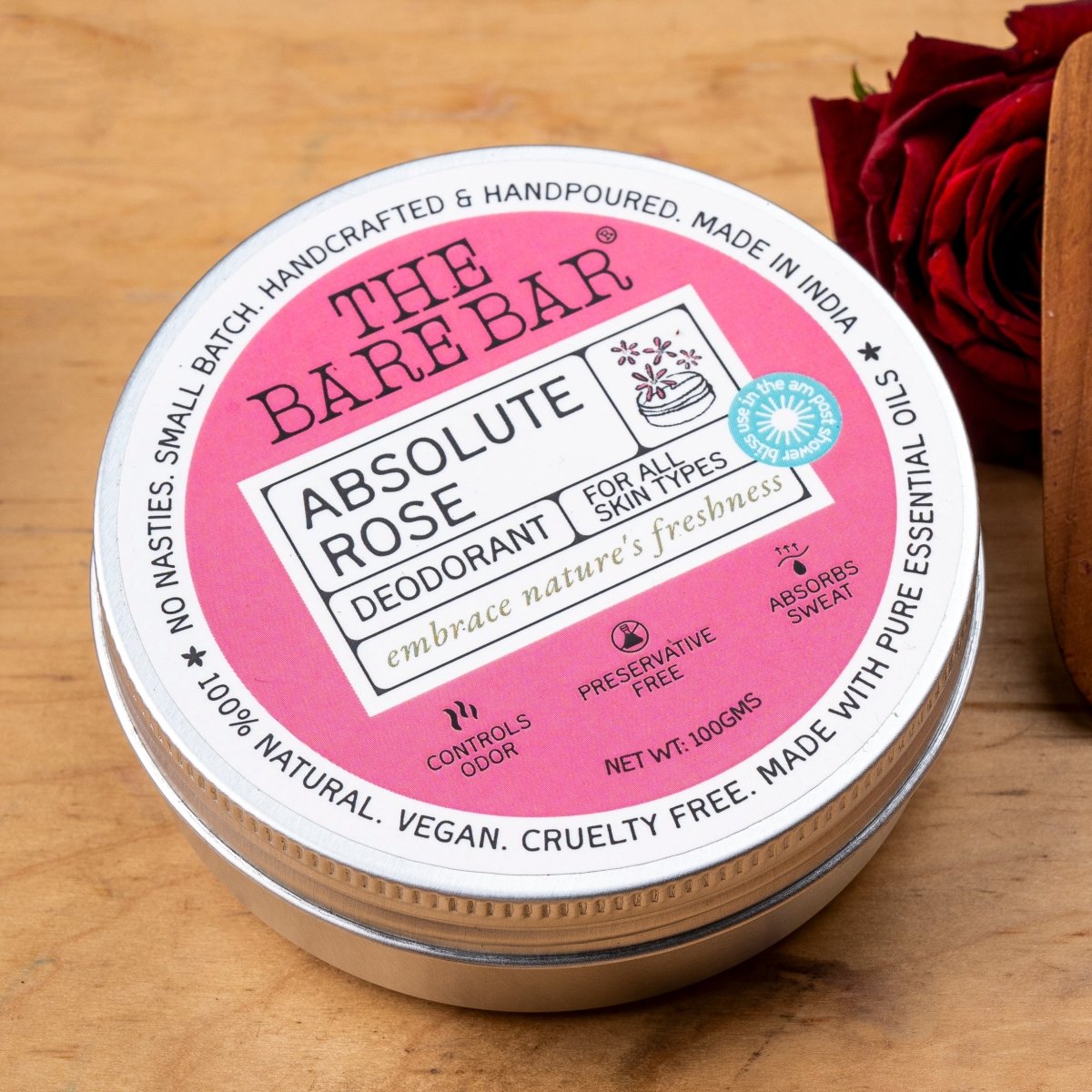 Natural Absolute Rose Deodorant for All - Day Freshness – Deodorant on Brown Living™. SKU: 8904448007572. Img 9.