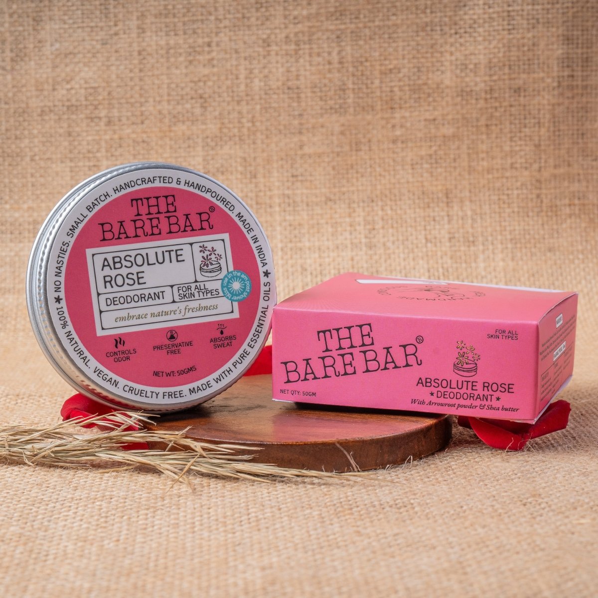 Natural Absolute Rose Deodorant for All - Day Freshness – Deodorant on Brown Living™. SKU: 8904448007565. Img 6.