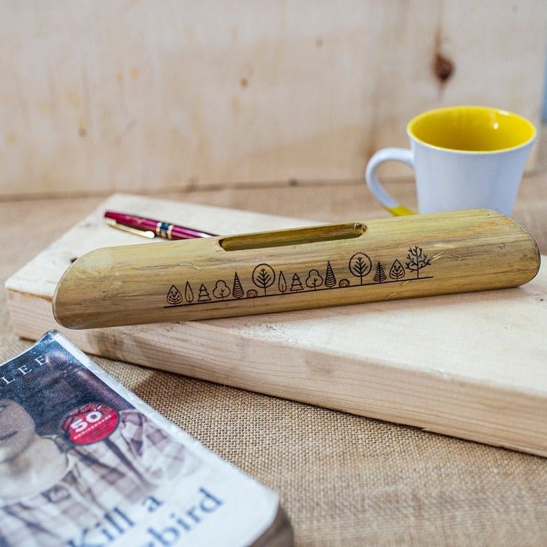 Natural Bamboo Speaker – Eco - Friendly Sound Amplifier & Mobile Stand – Desk Accessories on Brown Living™. SKU: BL - JB - 10. Img 2.