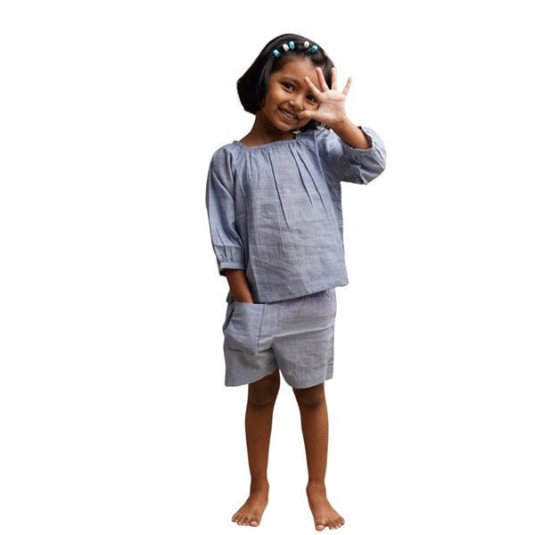 Neelpari Co - ord Set Girls – Kids Daywear Sets by Saha available on Brown Living™. 1 - 2 years . SKU: SCGSB - 01. Img 11.