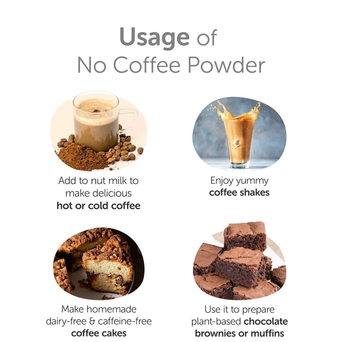 No Coffee Powder 100g - Organic & Caffeine - Free – Coffee on Brown Living™. SKU: 1TC_NCP - 1H. Img 5.