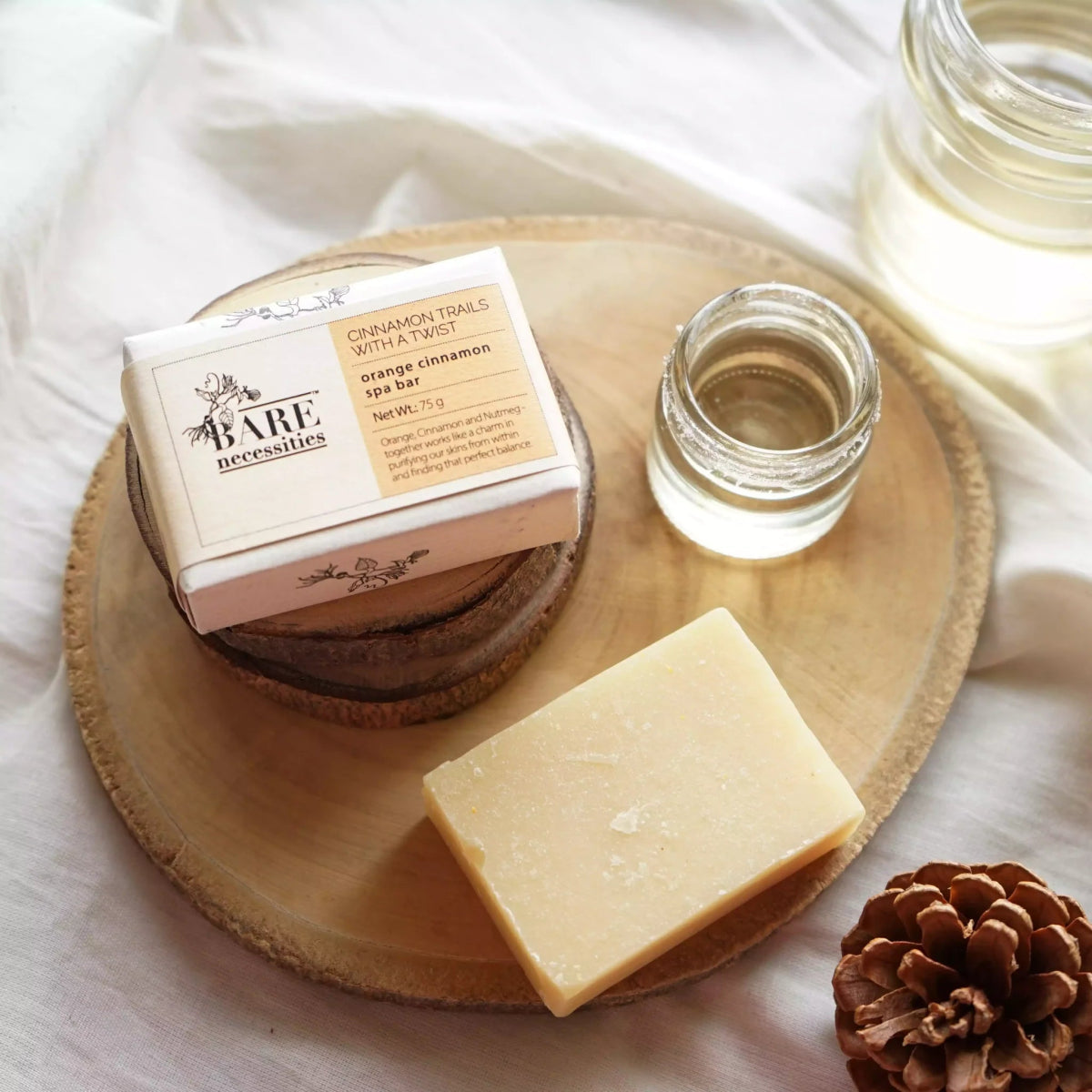 Orange Cinnamon Bathing Bar | Organic Cold - processed, Handmade Soap for Clear skin | Pack of 2 – Body Soap on Brown Living™. SKU: BNPCO006 - 1. Img 2.