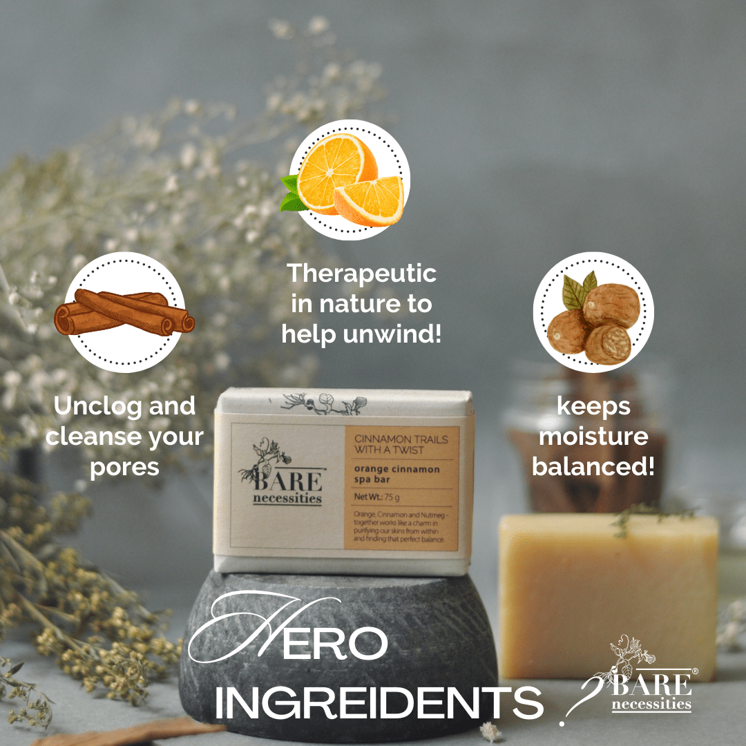 Orange Cinnamon Bathing Bar | Organic Cold - processed, Handmade Soap for Clear skin | Pack of 2 – Body Soap on Brown Living™. SKU: BNPCO006 - 1. Img 4.