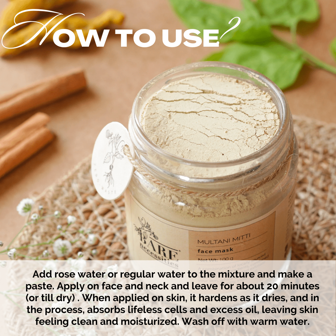 Organic Multani Mitti Powder for Face – Face Pack on Brown Living™. SKU: BNPCI013. Img 4.