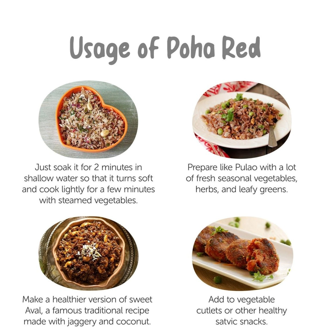 Organic Red Poha 400g - Gluten - Free, Wholesome Grains – Ready to Eat & Cook on Brown Living™. SKU: 2WG_PR - 4H. Img 5.