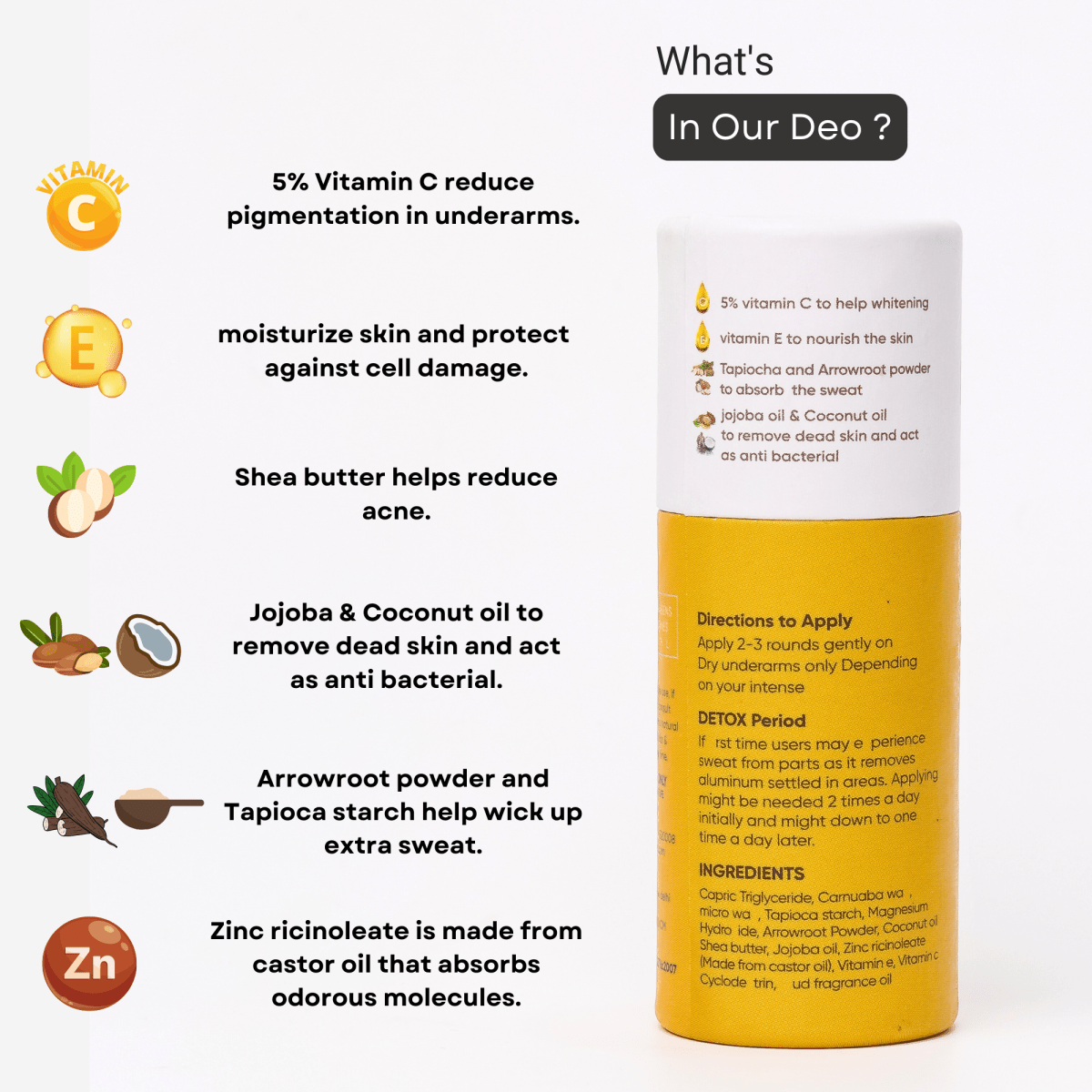 Oud Gold Natural Deodorant - 30g – Deodorant on Brown Living™. SKU: oudgoldeco. Img 2.