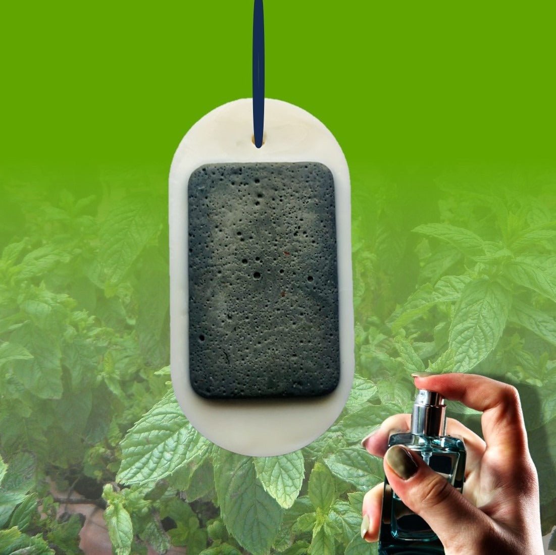 Peppermint fragrance - Grey Claystone Closet Freshener | Verified Sustainable by Brown Living™