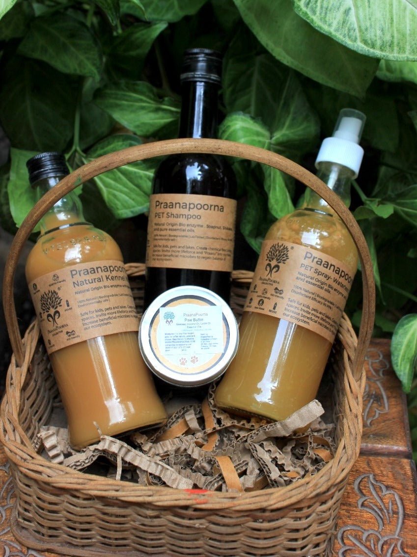 Pet care hamper| Chemical Free Essentials – Pet Grooming Supplies on Brown Living™. SKU: SKU_K01. Img 2.