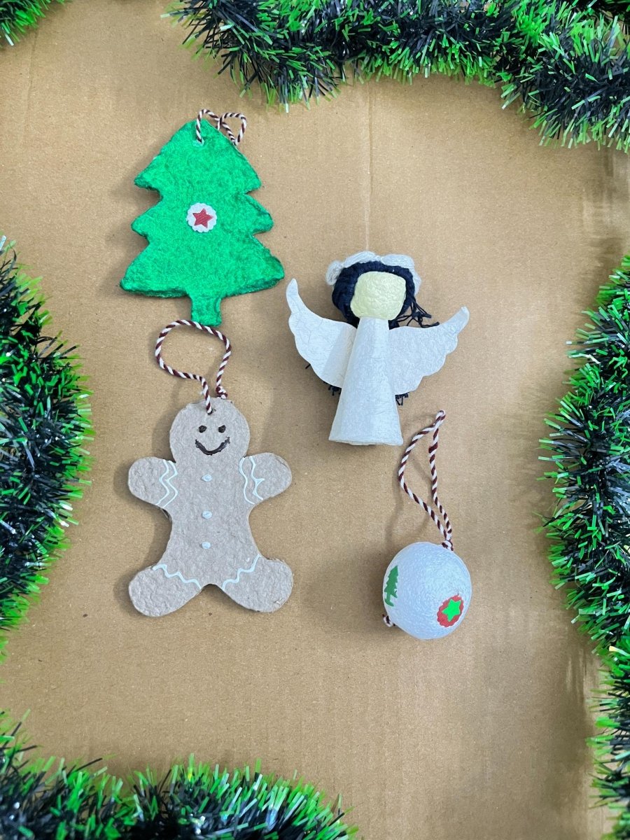 Plantable Christmas Oranaments I Pack Of 4 – Decor & Artefacts on Brown Living™. SKU: SNPO4. Img 1.
