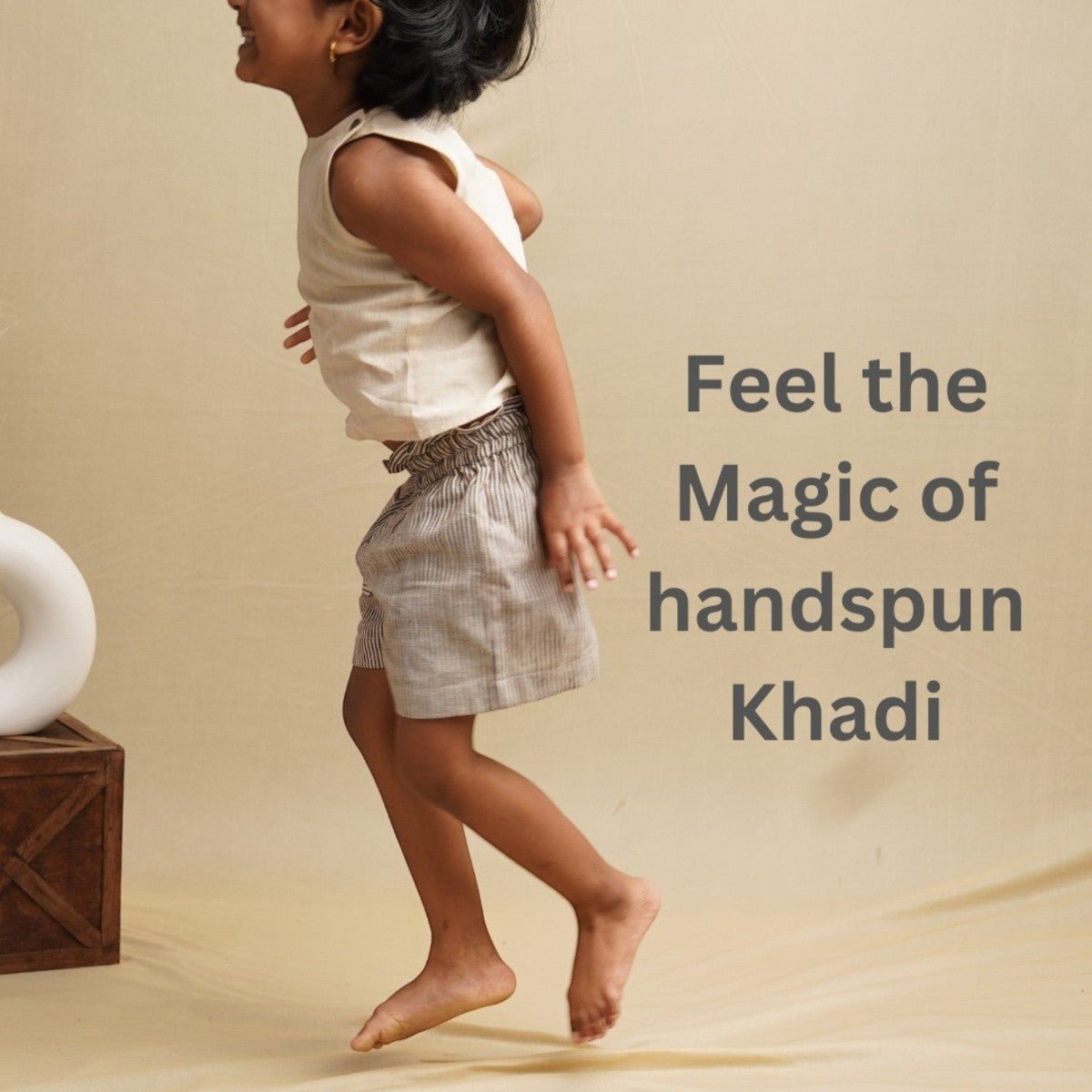 Playful Ruffle Hem Cotton Shorts for Girls – Kids Shorts on Brown Living™. SKU: SCGS 3. Img 5.