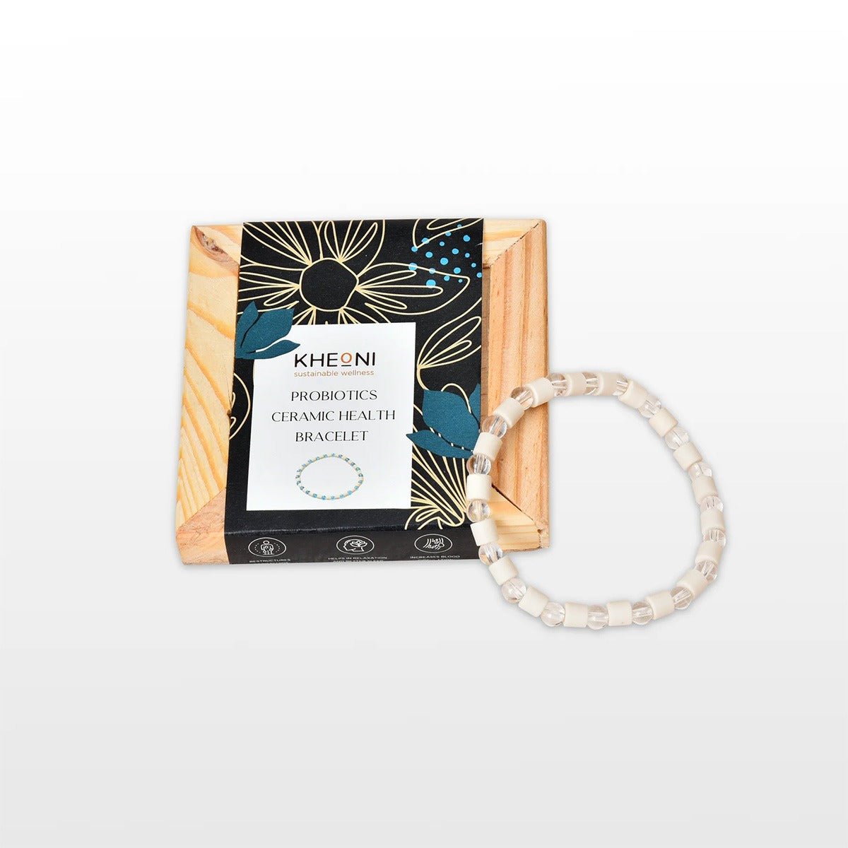 Probiotic Therapeutic Ceramic Bracelet – Jewellery on Brown Living™. SKU: PRBECE001P - kheoni. Img 6.