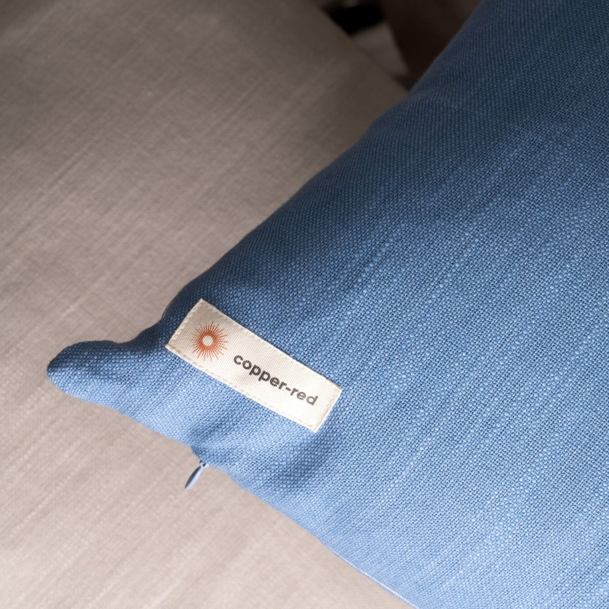 Provence Pastel Blue Cotton Cushion Cover | Verified Sustainable by Brown Living™