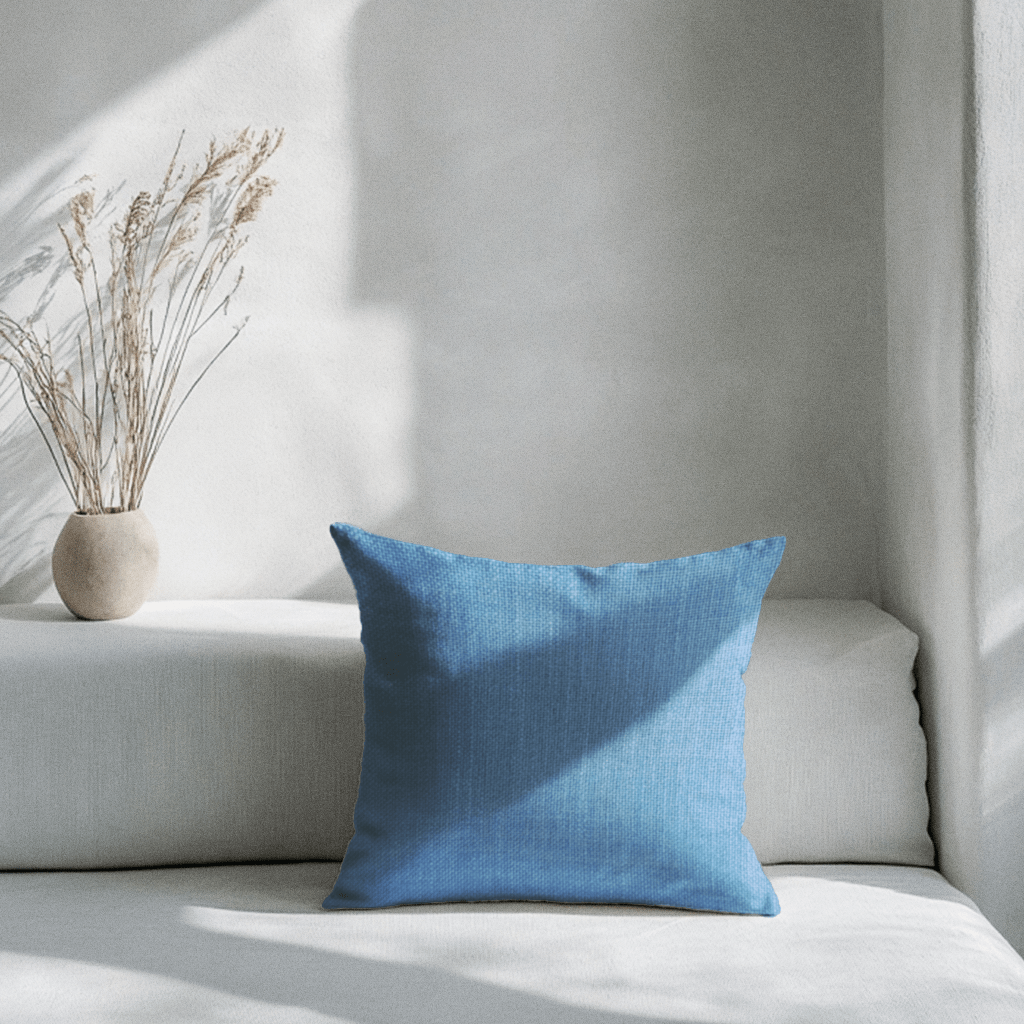Provence Pastel Blue Cotton Cushion Cover | Verified Sustainable by Brown Living™