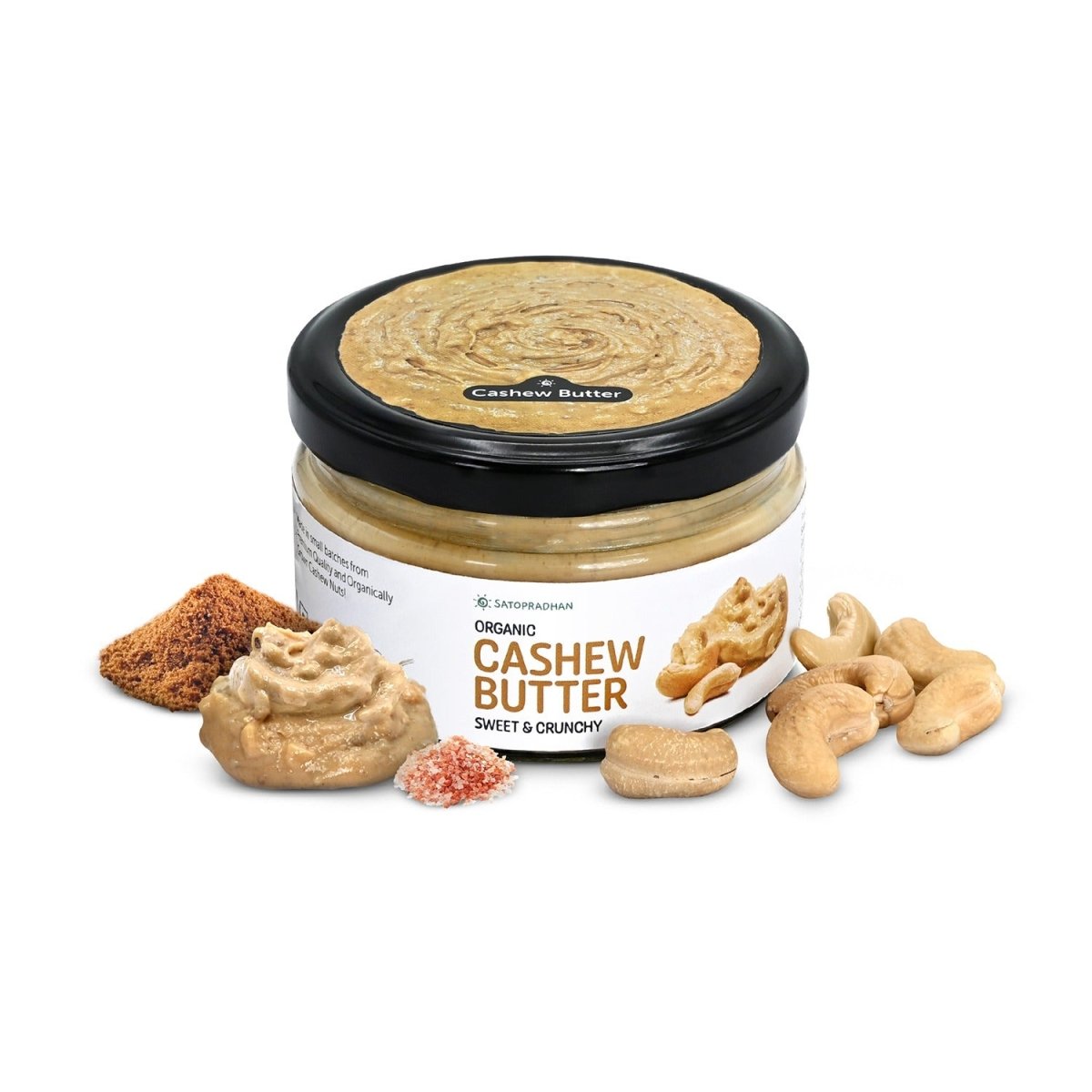 Pure Cashew Butter 200g - Vegan & Keto - Friendly – Jams & Spreads on Brown Living™. SKU: 1DS_CBCS - 2H. Img 1.