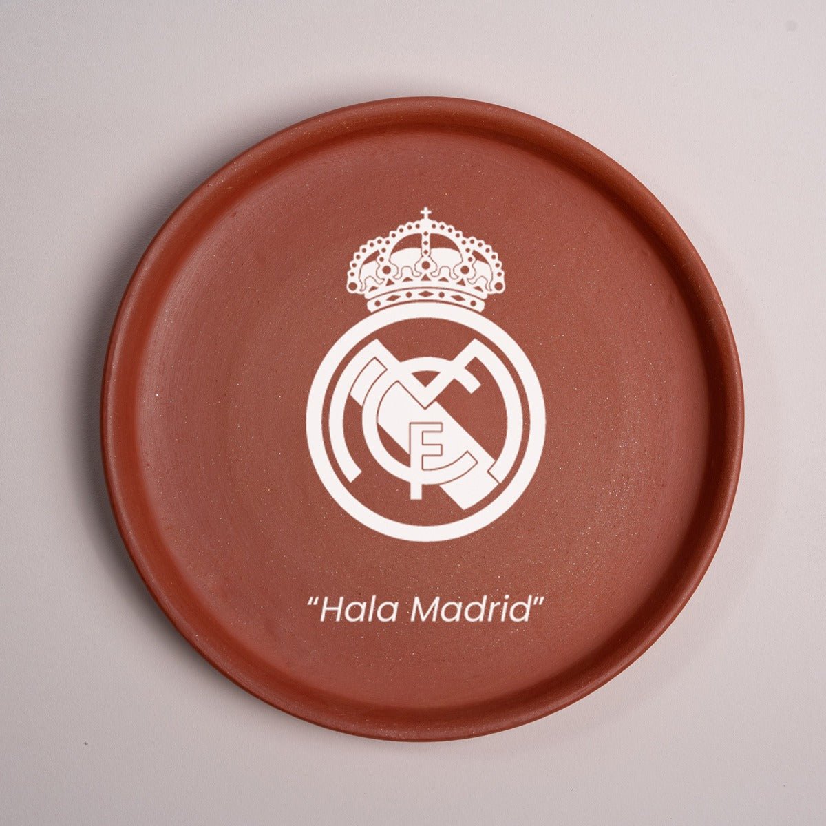 Real Madrid Football Terracotta Wall Plate | Verified Sustainable by Brown Living™