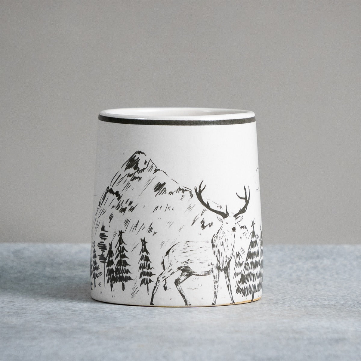 Reindeer Ceramic Mug - Pack of 2 - 350ml Each | Verified Sustainable by Brown Living™